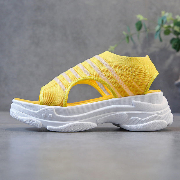 Flying woven stretch sports sandals