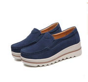 Womens Breathable Suede Slip On Sneakers
