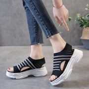 Flying woven stretch sports sandals