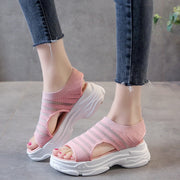 Flying woven stretch sports sandals