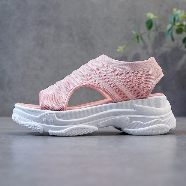 Flying woven stretch sports sandals