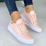 Lace-up Flats Slip On Sneakers Walking Shoes