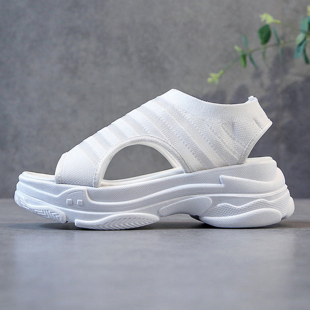 Flying woven stretch sports sandals