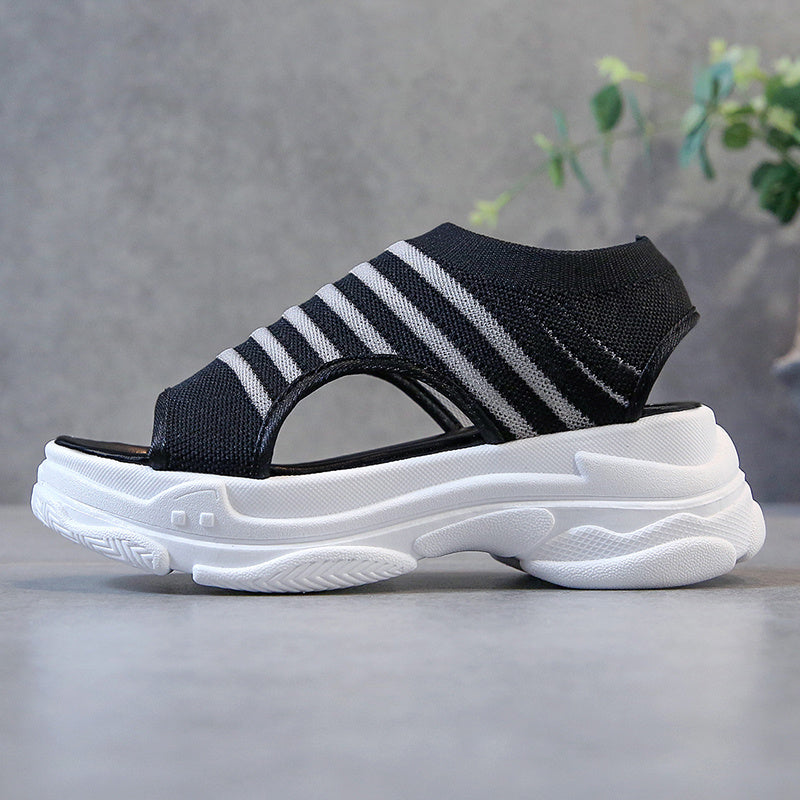 Flying woven stretch sports sandals