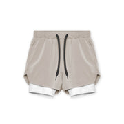Men's Athletic Shorts Double-layer Fitness Wicking